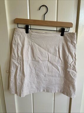 Linen Cotton Beige Skirt